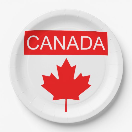 Canada Esdoornblad  Papieren Bordje (Voorkant)