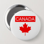 Canada Esdoornblad  Ronde Button 4,0 Cm (Voorkant /achterkant)