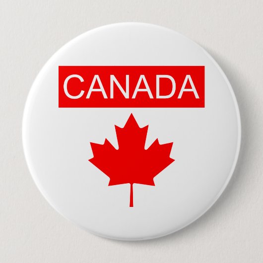 Canada Esdoornblad  Ronde Button 4,0 Cm (Voorkant)