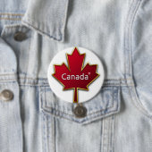 Canada Esdoornblad Ronde Button 7,6 Cm (In situ)