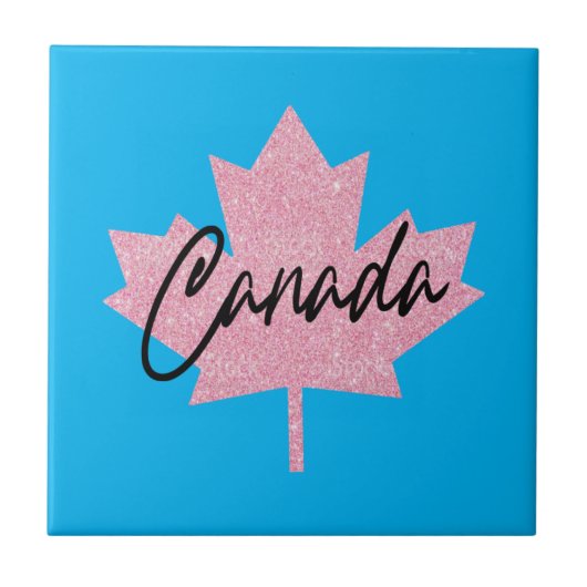 Canada Esdoornblad Tegeltje (Voorkant)