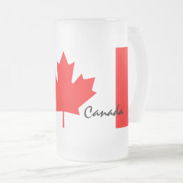 Canada Esdoornblad Vlag Kleuren Matglas Bierpul