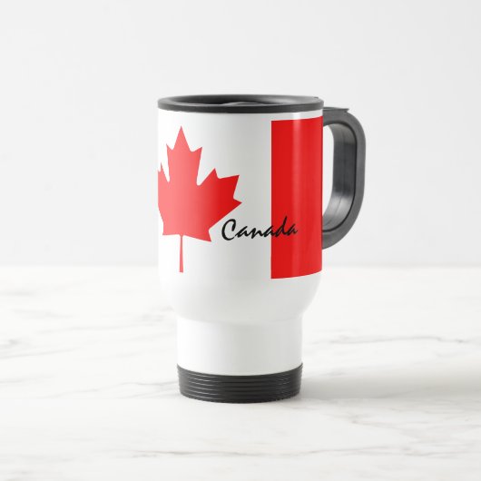 Canada Esdoornblad Vlag Kleuren Reisbeker (Voorkant rechts)