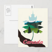 Canada esdoornblad witte editie briefkaart (Voorkant / Achterkant)