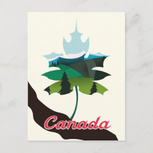 Canada esdoornblad witte editie briefkaart