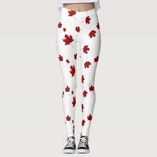 Canada esple leaf canada day print coole Leggings (Voorkant)
