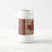 Canada esple leaf flag stijlvol design bierpul (Voorkant links)