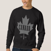 Canada Est 1867 Maple Leaf Canadian Flag Pride Roo Trui (Voorkant)