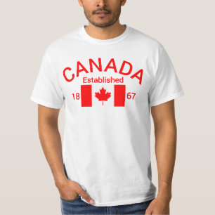 Canada Est. 1867 met Canadese vlag (Rood) - Canada T-shirt