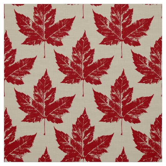 Canada Fabric Canada Flag Fabric Gepersonaliseerd Stof (Swatch)