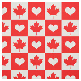 Canada Fabric & Maple Leaf, Heart/Canadian Flag Stof