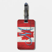 Canada Family Reunion Monogram Bagagelabel (Achterkant verticaal)