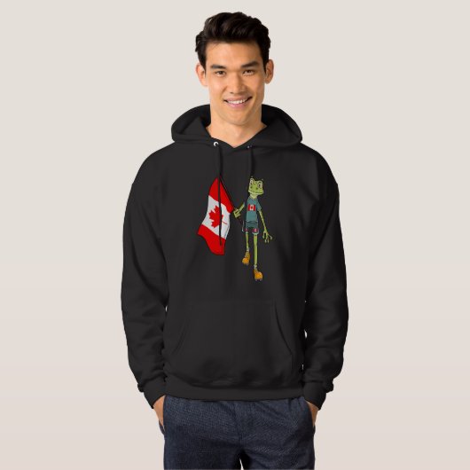 Canada Fan Frog Hoodie (Voorkant volledig)