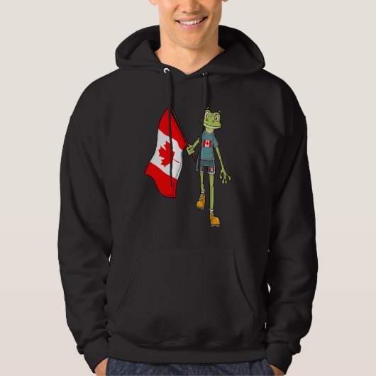 Canada Fan Frog Hoodie (Voorkant)