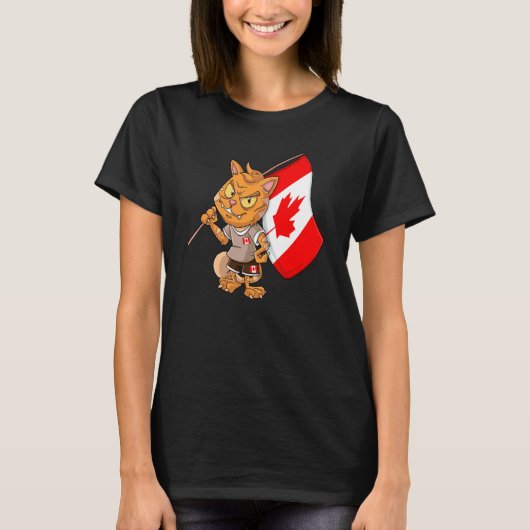 Canada Fan Kat T-shirt (Voorkant)