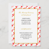 CANADA Faux Gold Trim gepersonaliseerde bruiloft Kaart (Achterkant)