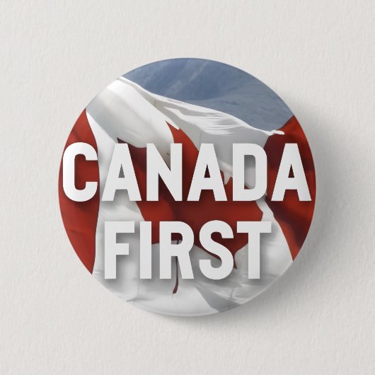 Canada first. Conservative Party Canada message.  Ronde Button 5,7 Cm (Voorkant)