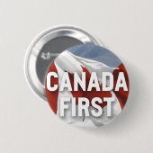 Canada first. Conservative Party Canada message.  Ronde Button 5,7 Cm (Voorkant /achterkant)