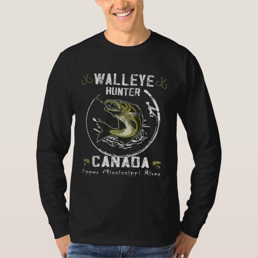 Canada fishing walleye fishermen Walleye hunter T-shirt (Voorkant)