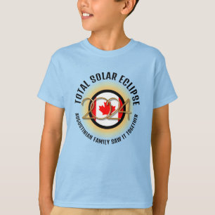 CANADA Flag 2024 TOTAAL ZONSVERDUISTERING Blauw Ki T-shirt