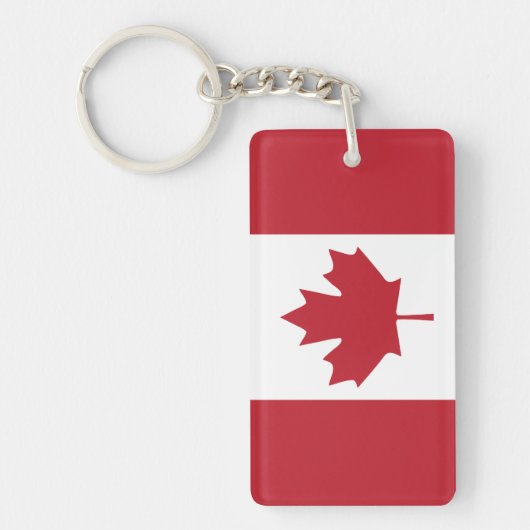 Canada Flag Acryl Sleutelhanger (Voorkant)