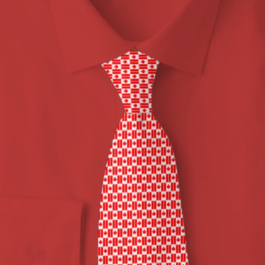 Canada Flag Brick Pattern Stropdas