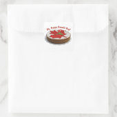 Canada Flag Cake Maple Leaf Vierkante Sticker (Tas)