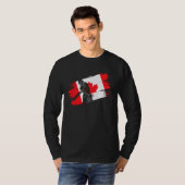 Canada Flag Canada Cricket Fan Player Coach Umpire T-shirt (Voorkant volledig)