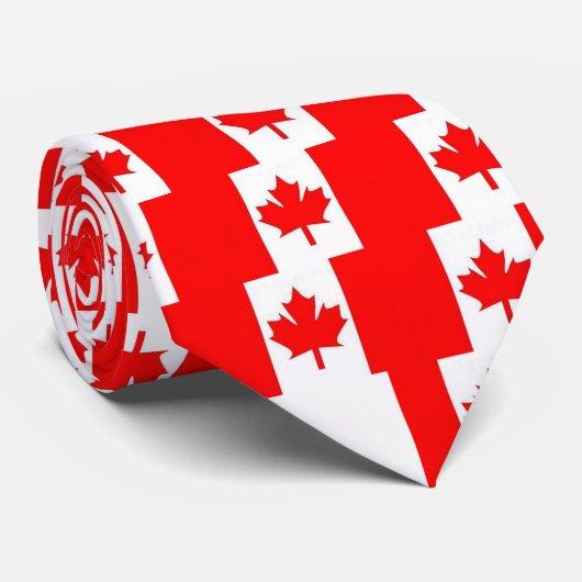 Canada Flag, Canada Flag, Canada Flag, Canada F.. Stropdas (Opgerold)