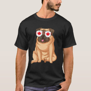 Canada Flag Canadian Bull Dog Funny Sunbril T-shirt