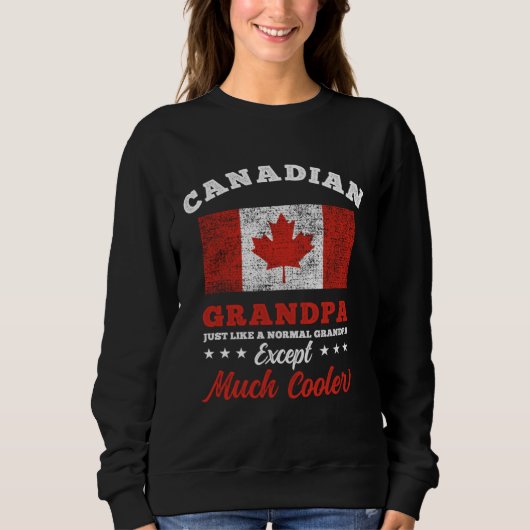 Canada Flag Canadian Grandpa Fathers Day Trui (Voorkant)