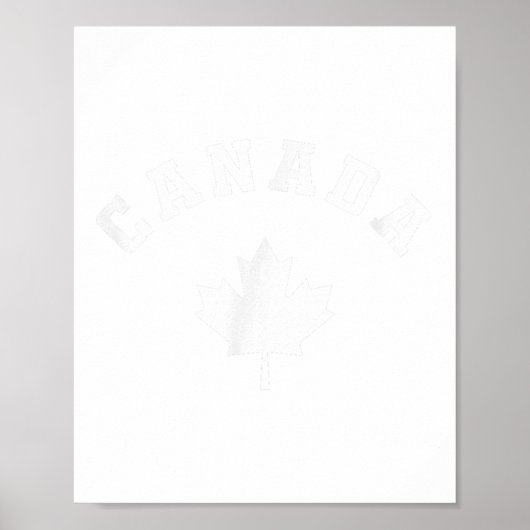 Canada Flag Canadian Vacation Fishing Hiking Skiin Poster (Voorkant)