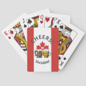 CANADA FLAG Cartoon 3 Bierkaas Pokerkaarten (Achterkant)
