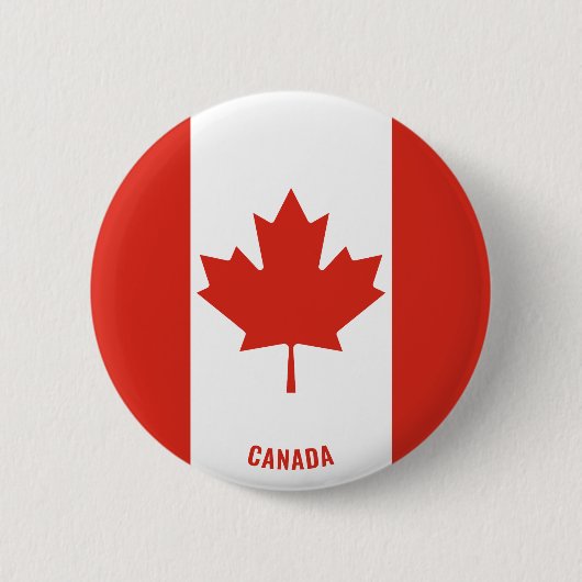 Canada Flag Charming Patriotic Button (Voorkant)