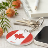 Canada Flag Charming Patriotic Sleutelhanger (Voorkant Rechts)