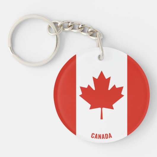 Canada Flag Charming Patriotic Sleutelhanger (Voorkant)