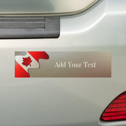 Canada Flag-Chrome door Shirley Taylor Bumpersticker (Op auto)