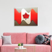 Canada Flag-Chrome door Shirley Taylor Canvas Afdruk (Insitu (Woonkamer))