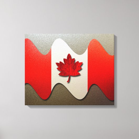 Canada Flag-Chrome door Shirley Taylor Canvas Afdruk (Voorkant)