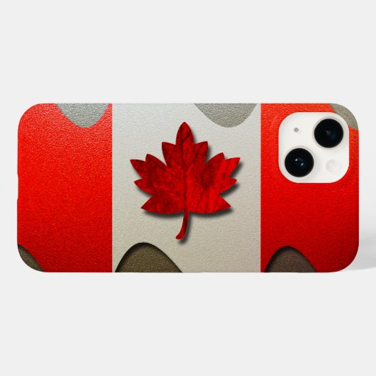 Canada Flag-Chrome door Shirley Taylor Case-Mate iPhone Case (Achterkant (horizontaal))