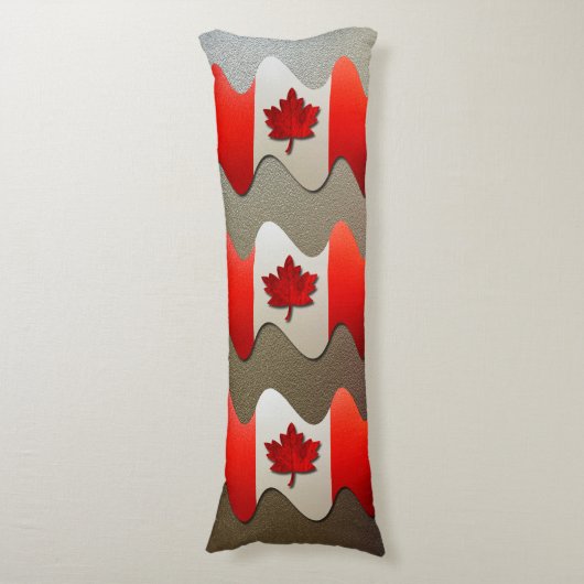 Canada Flag-Chrome door Shirley Taylor Lichaamskussen (Voorkant Verticaal)