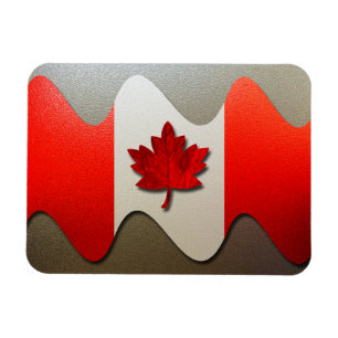 Canada Flag-Chrome door Shirley Taylor Magneet