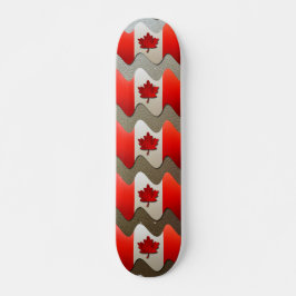 Canada Flag-Chrome door Shirley Taylor Persoonlijk Skateboard