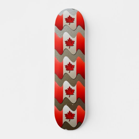 Canada Flag-Chrome door Shirley Taylor Persoonlijk Skateboard (Voorkant)