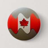 Canada Flag-Chrome door Shirley Taylor Ronde Button 5,7 Cm (Voorkant)