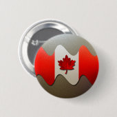 Canada Flag-Chrome door Shirley Taylor Ronde Button 5,7 Cm (Voorkant /achterkant)