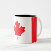 Canada Flag Custom Mug - Flag of canada Tweekleurige Koffiemok (Voorkant rechts)