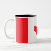 Canada Flag Custom Mug - Flag of canada Tweekleurige Koffiemok (Links)