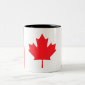 Canada Flag Custom Mug - Flag of canada Tweekleurige Koffiemok (Center)