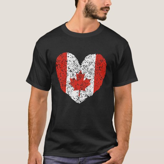 Canada Flag Cute Canadian Maple Leaf T-shirt (Voorkant)